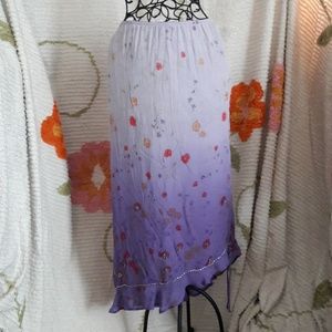 Retro Floral Assymetrical Skirt